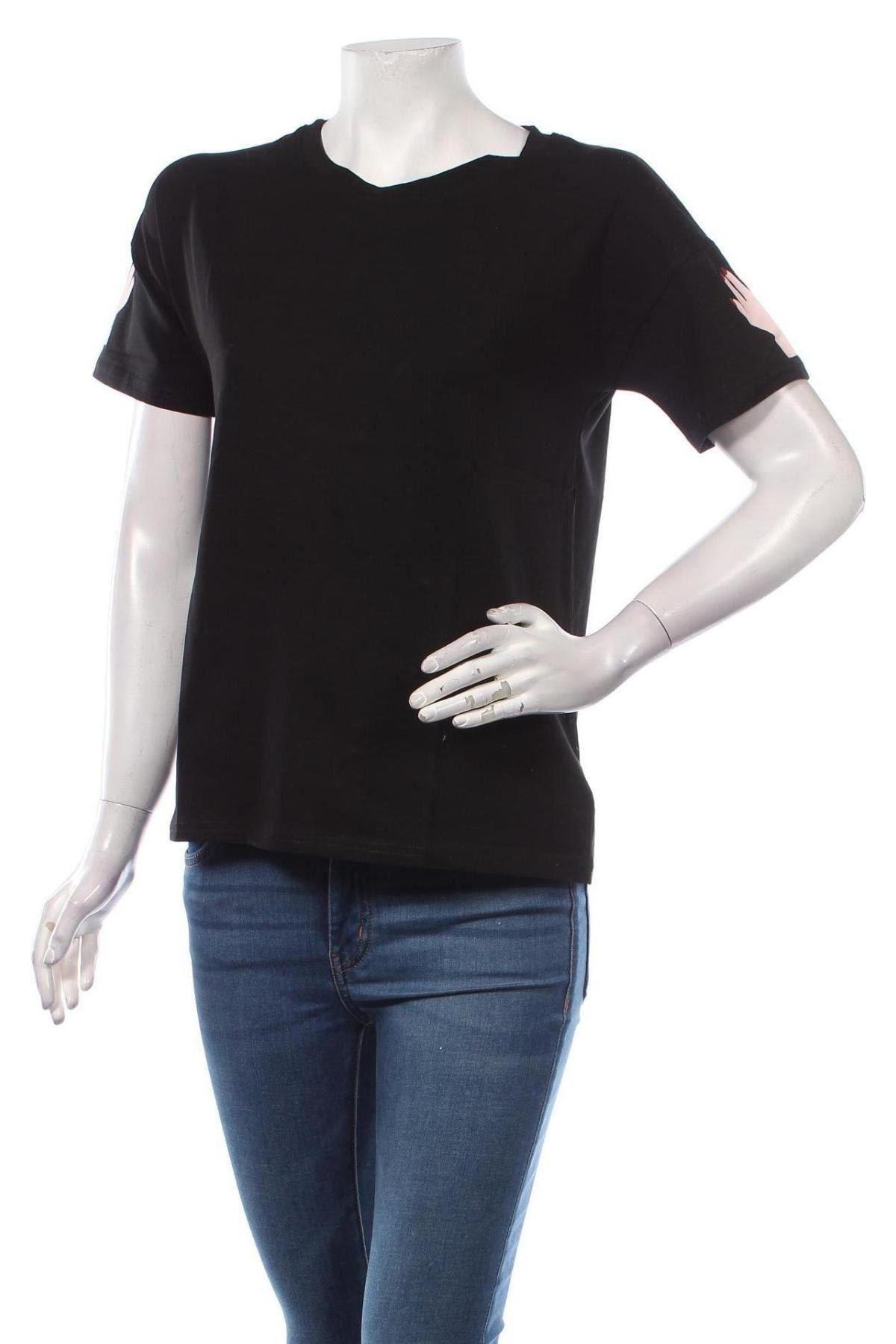 Γυναικείο t-shirt Ginger, Μέγεθος L, Χρώμα Μαύρο, 95% βαμβάκι, 5% ελαστάνη, Τιμή 6,14 €