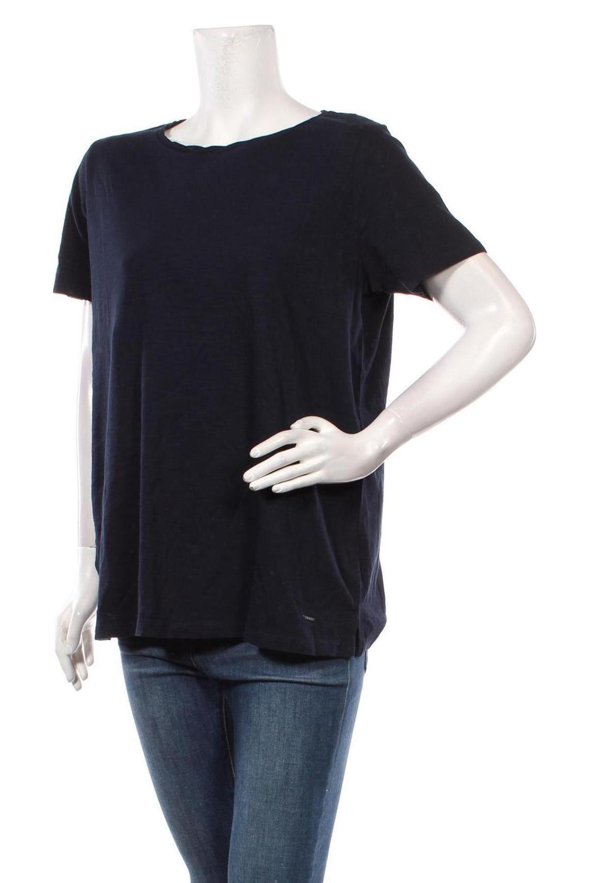 Γυναικείο t-shirt Triangle By s.Oliver, Μέγεθος XL, Χρώμα Μπλέ, Βαμβάκι, Τιμή 10,64 €