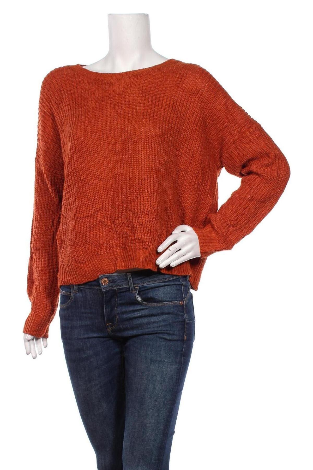 Дамски пуловер Forever 21, Размер M, Цвят Оранжев, Цена 26,50 лв.