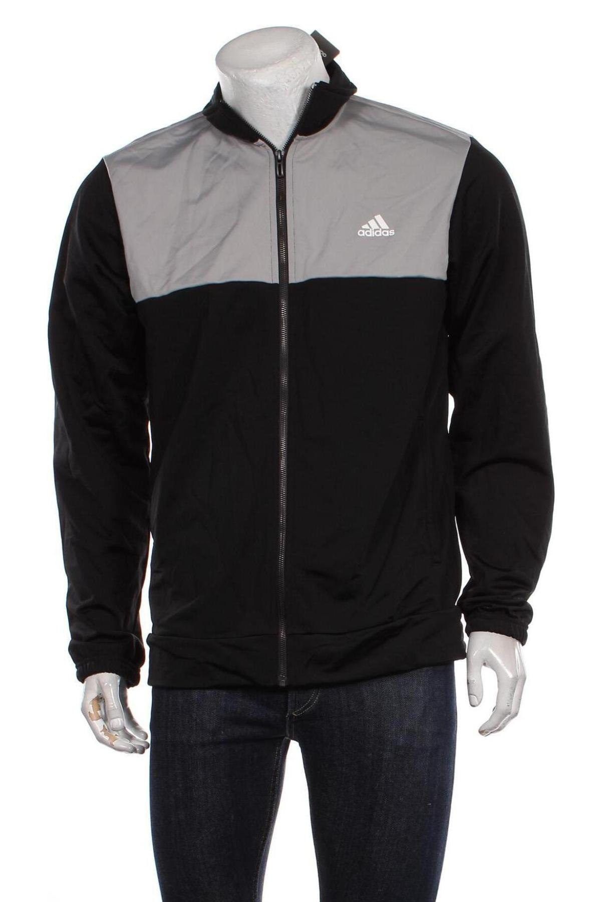 Мъжко спортно горнище Adidas, Размер L, Цвят Черен, Полиестер, Цена 96,75 лв.