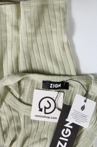 Γυναικείο αμάνικο μπλουζάκι Zign, Μέγεθος S, Χρώμα Πράσινο, Τιμή 5,68 €