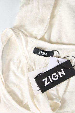 Γυναικείο αμάνικο μπλουζάκι Zign, Μέγεθος S, Χρώμα Εκρού, Τιμή 5,08 €