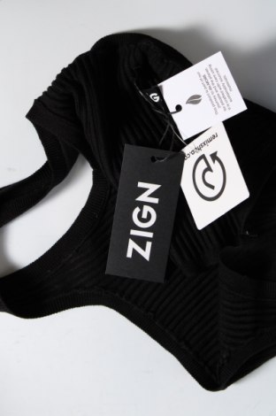 Tricou de damă Zign, Mărime L, Culoare Negru, Preț 23,85 Lei