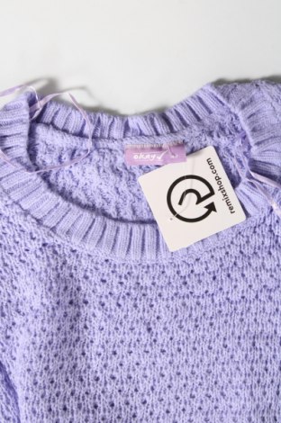 Дамски пуловер Okay, Размер L, Цвят Лилав, Цена 29,00 лв.