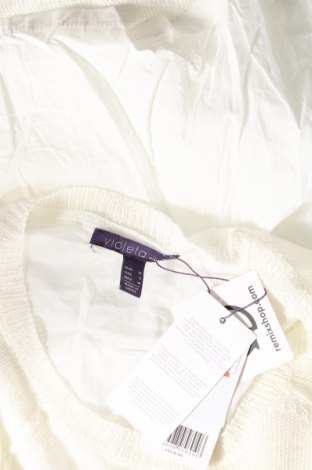 Дамски пуловер Violeta by Mango, Размер M, Цвят Екрю, Цена 21,06 лв.