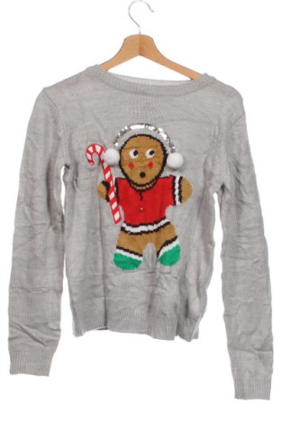 Детски пуловер, Размер 12-13y/ 158-164 см, Цвят Сив, Цена 14,30 лв.