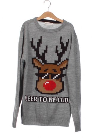 Детски пуловер H&M, Размер 12-13y/ 158-164 см, Цвят Сив, Цена 18,00 лв.