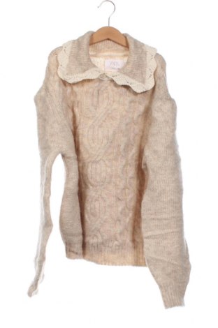 Детски пуловер Zara, Размер 13-14y/ 164-168 см, Цвят Бежов, Цена 24,70 лв.