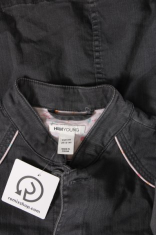 Detská džínsová bunda  H&M, Veľkosť 13-14y/ 164-168 cm, Farba Sivá, Cena  5,12 €