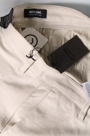 Ανδρικό παντελόνι Only & Sons, Μέγεθος M, Χρώμα  Μπέζ, Τιμή 7,35 €