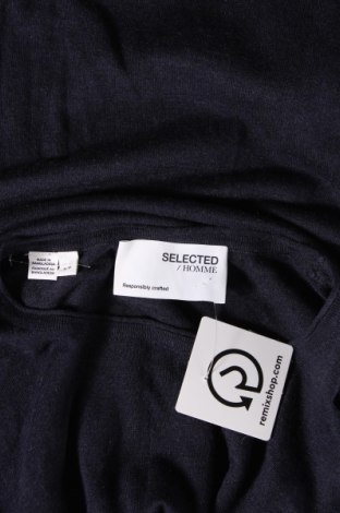 Ανδρικό πουλόβερ Selected Homme, Μέγεθος S, Χρώμα Μπλέ, Τιμή 12,33 €