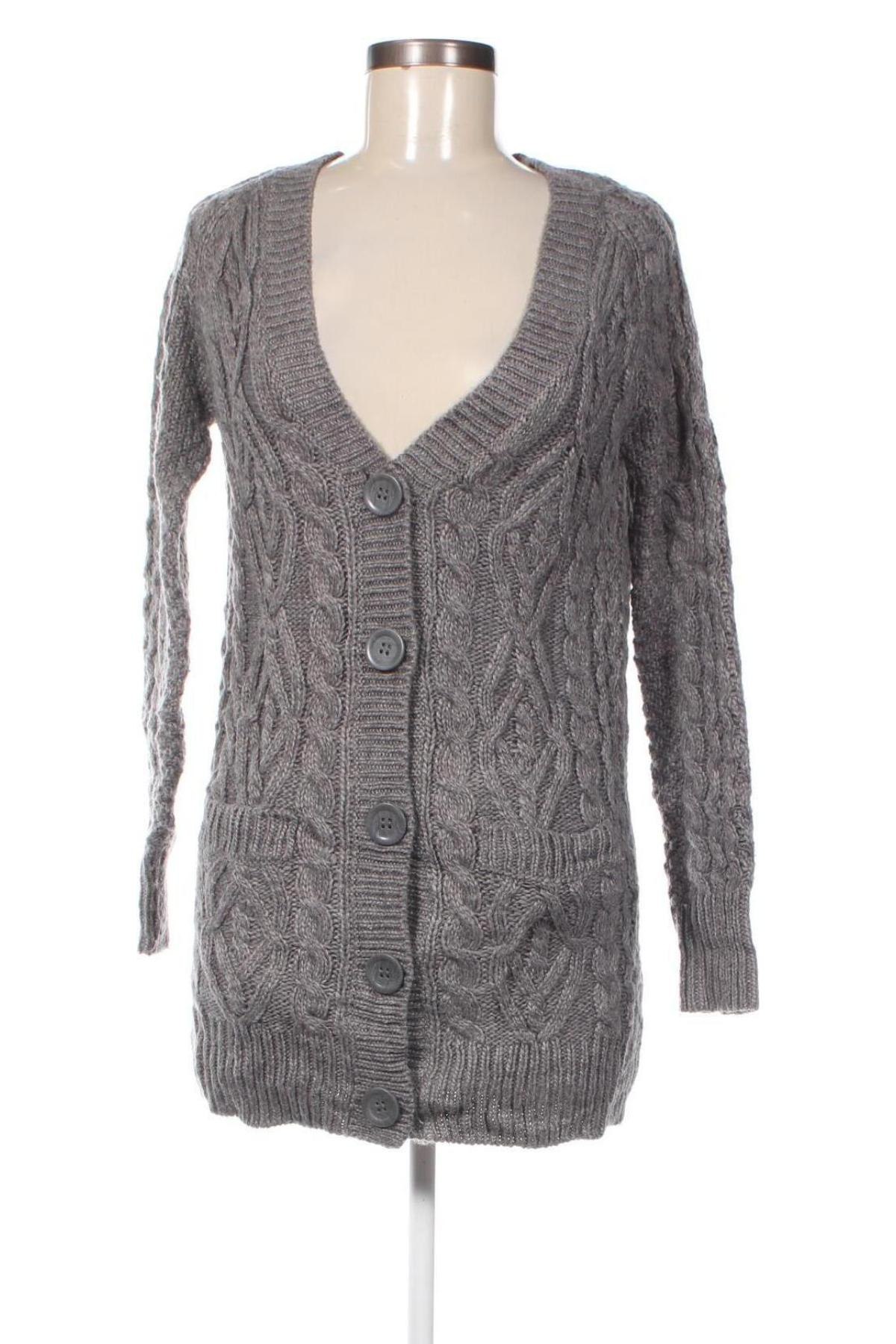 Дамска жилетка Zara Knitwear, Размер S, Цвят Сив, Цена 4,60 лв.