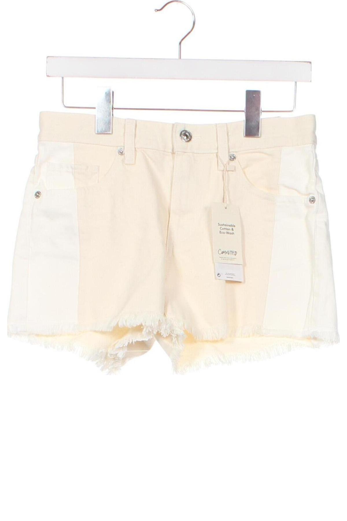 Дамски къс панталон Mango, Размер XS, Цвят Бял, Цена 12,00 лв.