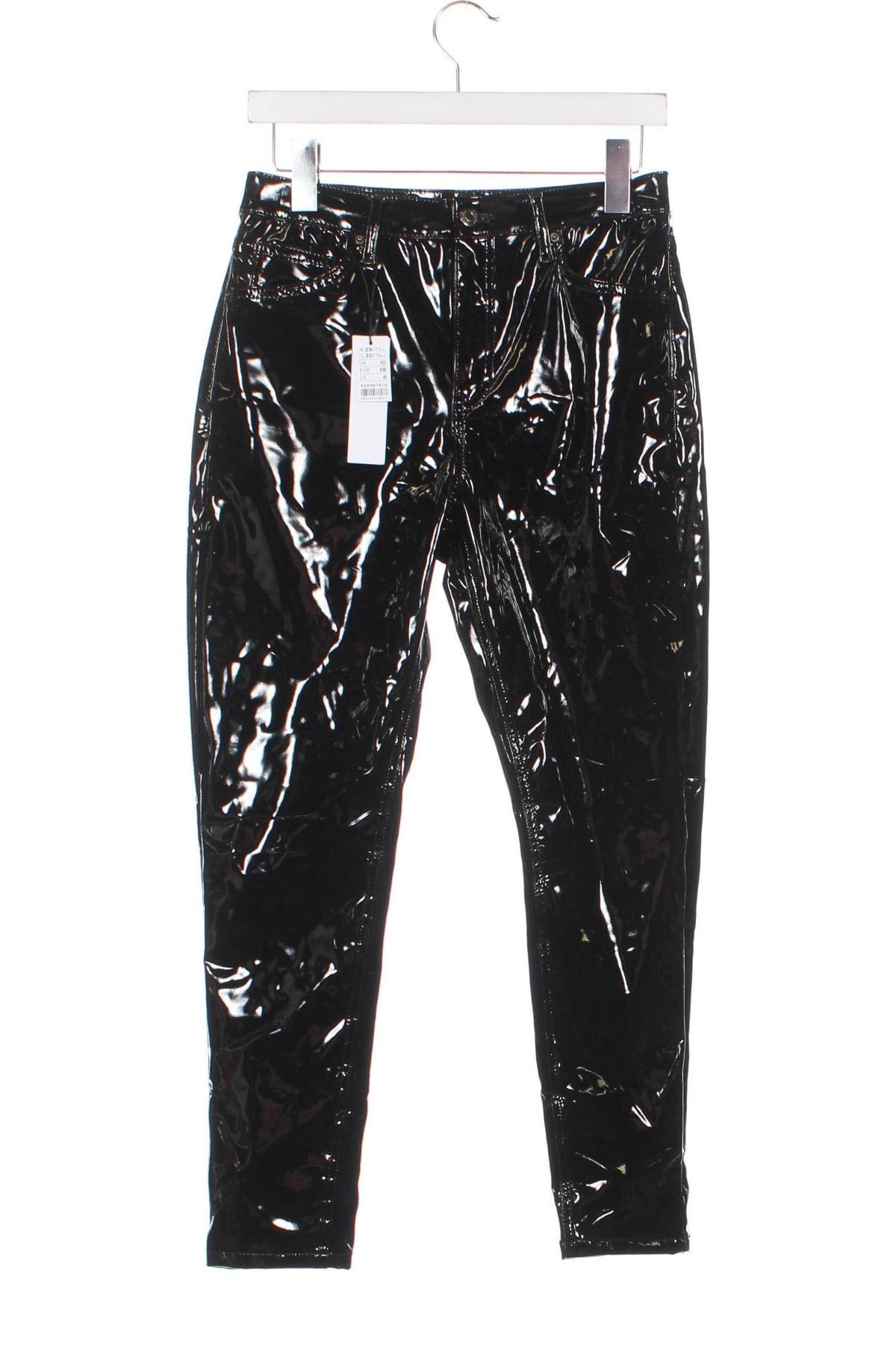 Pantaloni de piele pentru damă Topshop, Mărime M, Culoare Negru, Preț 114,47 Lei