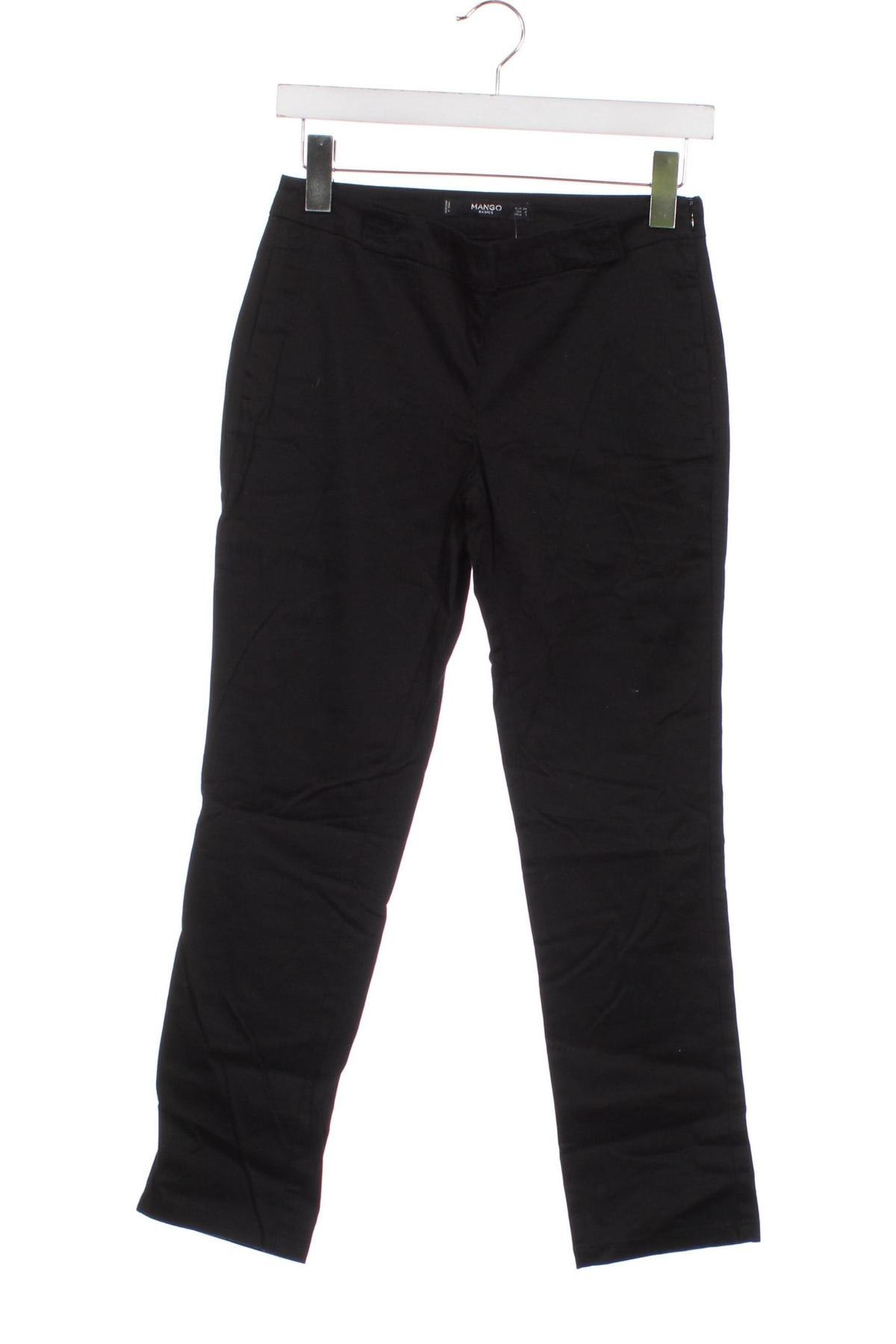 Дамски панталон Mango, Размер XS, Цвят Черен, Цена 14,96 лв.