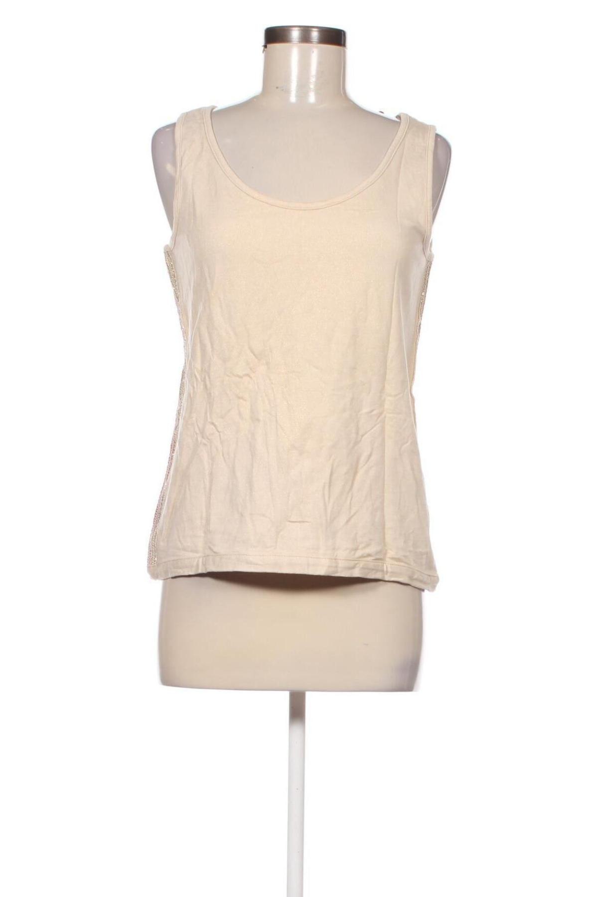 Γυναικείο αμάνικο μπλουζάκι Due Amanti, Μέγεθος M, Χρώμα  Μπέζ, Τιμή 14,85 €