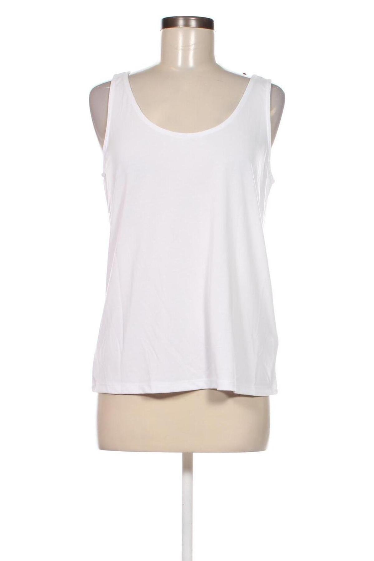 Γυναικείο αμάνικο μπλουζάκι Pieces, Μέγεθος L, Χρώμα Λευκό, Τιμή 13,92 €