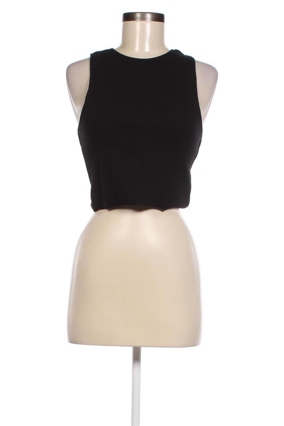 Γυναικείο αμάνικο μπλουζάκι Pull&Bear, Μέγεθος L, Χρώμα Μαύρο, Τιμή 5,09 €