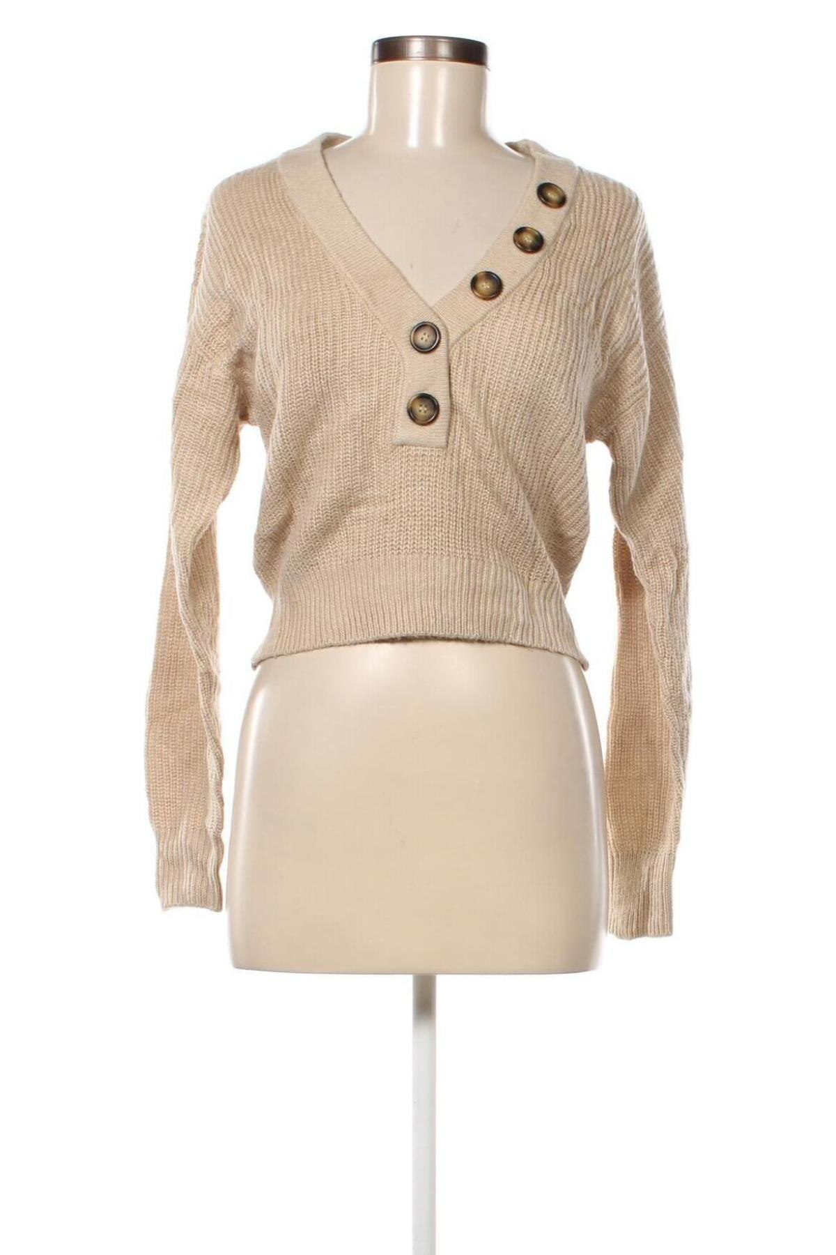 Дамски пуловер H&M Divided, Размер XS, Цвят Бежов, Цена 6,96 лв.