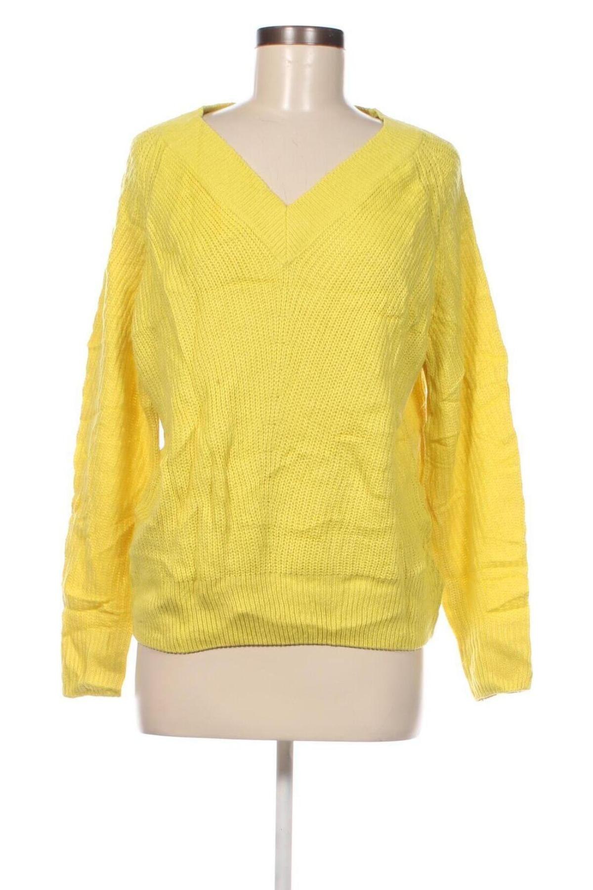 Дамски пуловер Jean Pascale, Размер M, Цвят Жълт, Цена 4,35 лв.