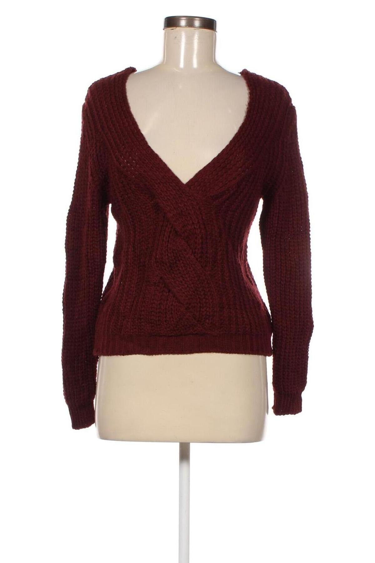 Дамски пуловер Made In Italy, Размер M, Цвят Червен, Цена 7,25 лв.