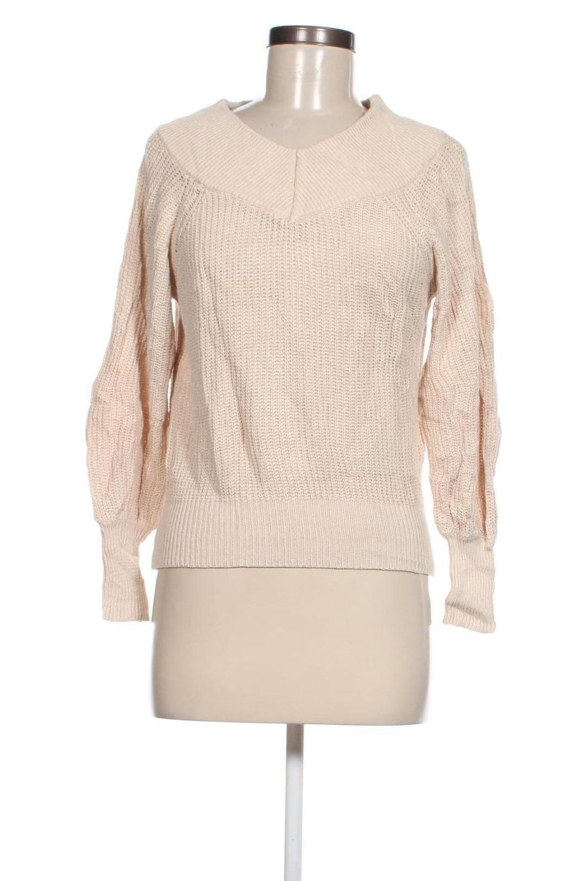 Γυναικείο πουλόβερ Object, Μέγεθος XS, Χρώμα  Μπέζ, Τιμή 2,51 €