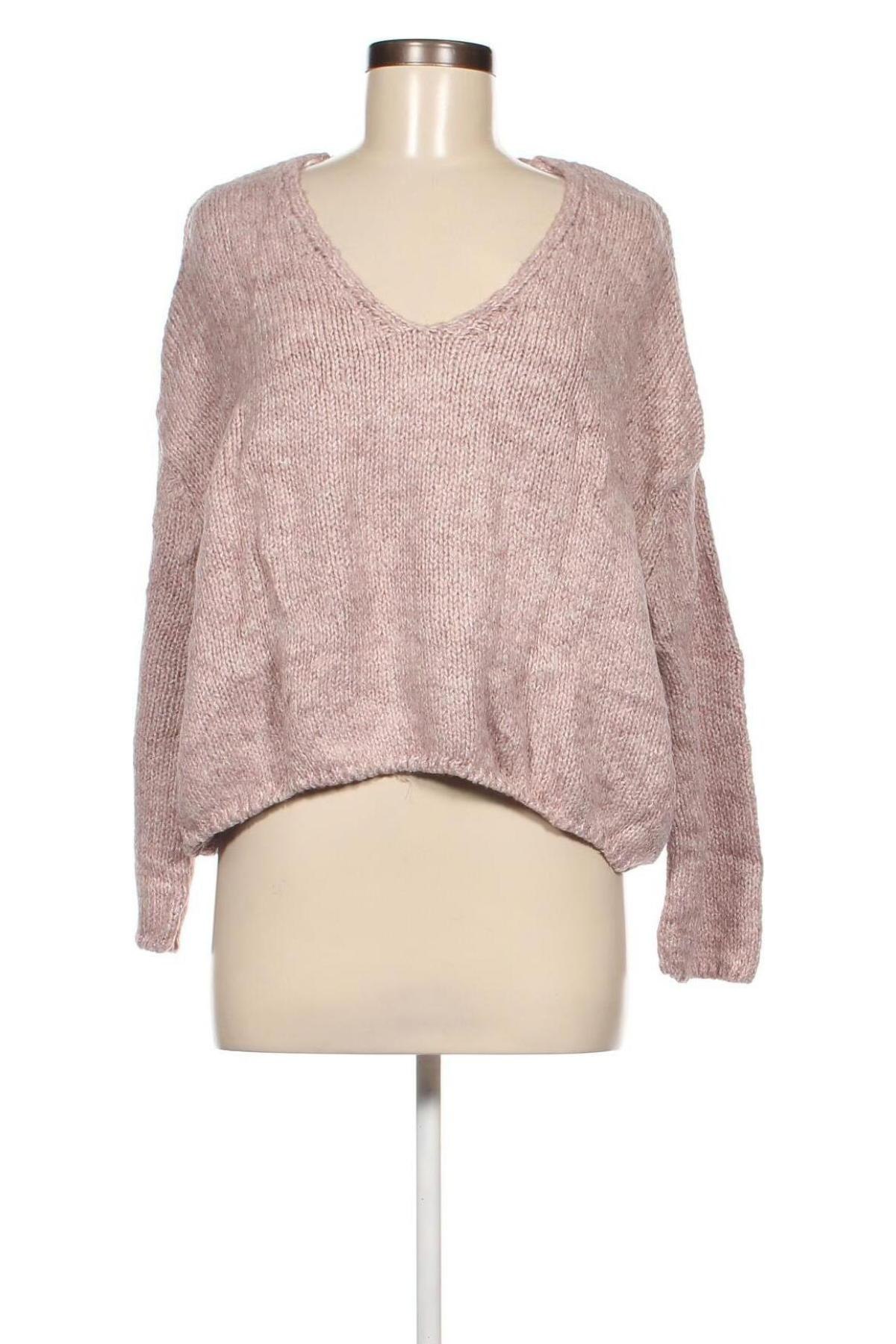 Дамски пуловер Pull&Bear, Размер M, Цвят Розов, Цена 4,35 лв.