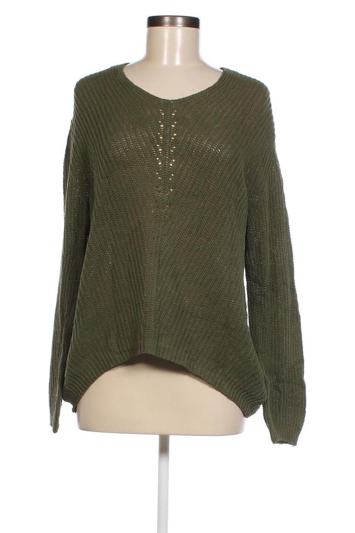 Γυναικείο πουλόβερ Takko Fashion, Μέγεθος L, Χρώμα Πράσινο, Τιμή 2,33 €