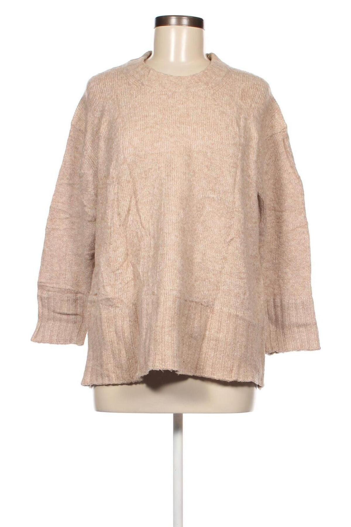Dámský svetr Zara Knitwear, Velikost M, Barva Béžová, Cena  70,00 Kč