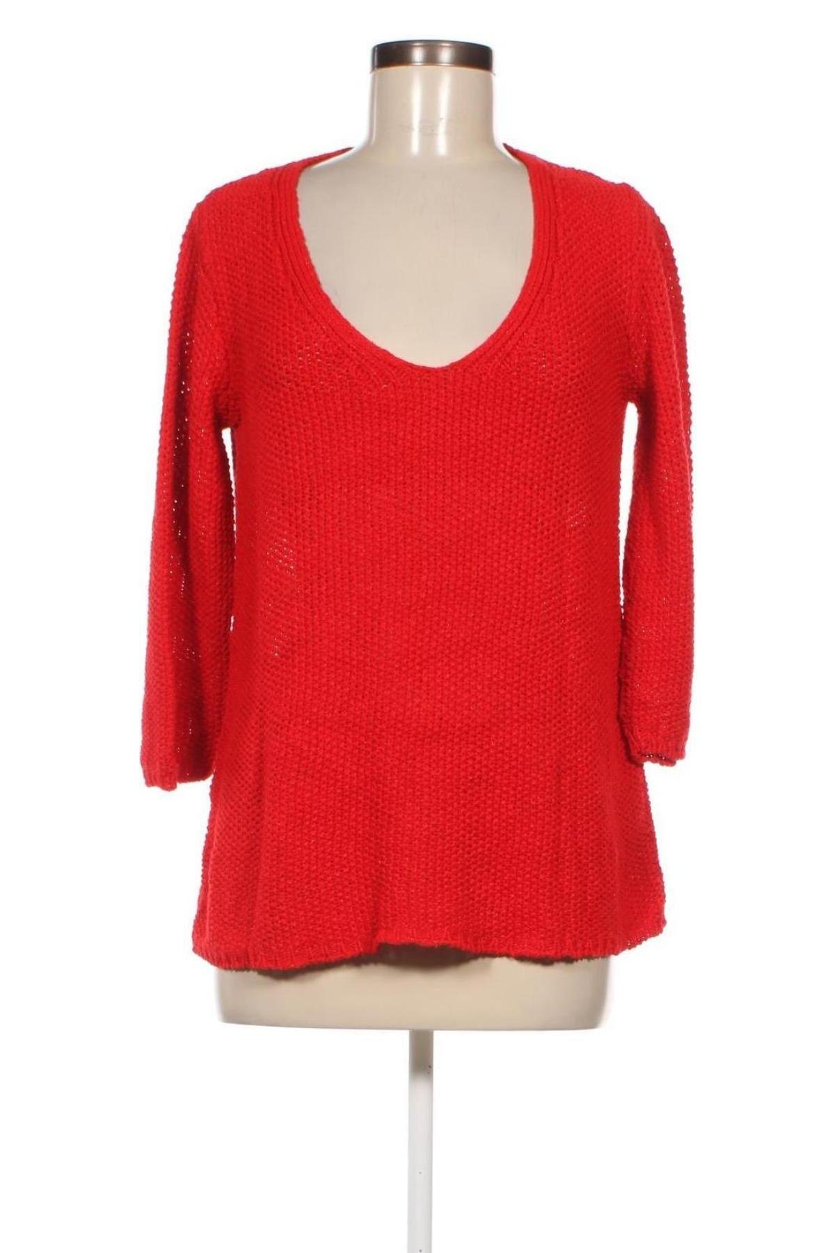 Dámský svetr Zara Knitwear, Velikost M, Barva Červená, Cena  54,00 Kč