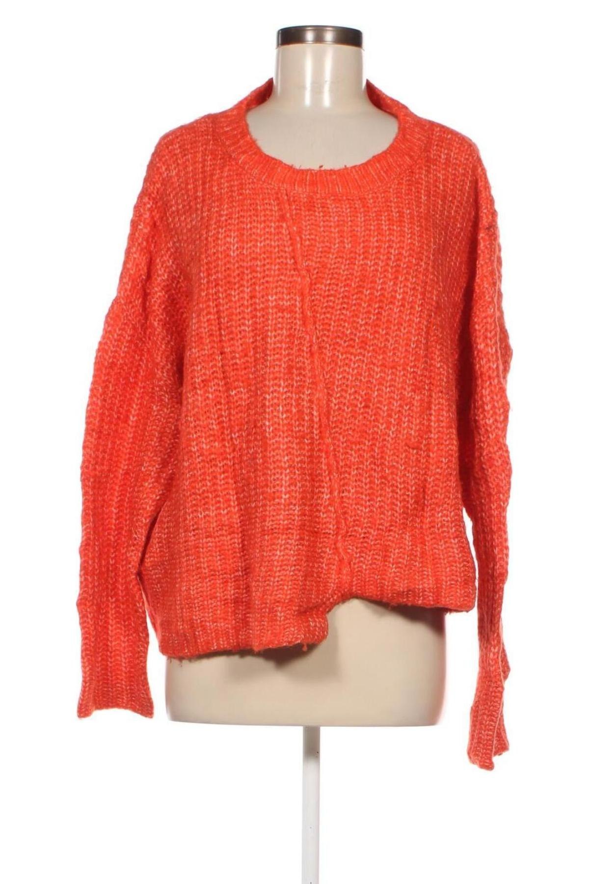 Дамски пуловер Zara Knitwear, Размер M, Цвят Оранжев, Цена 7,20 лв.