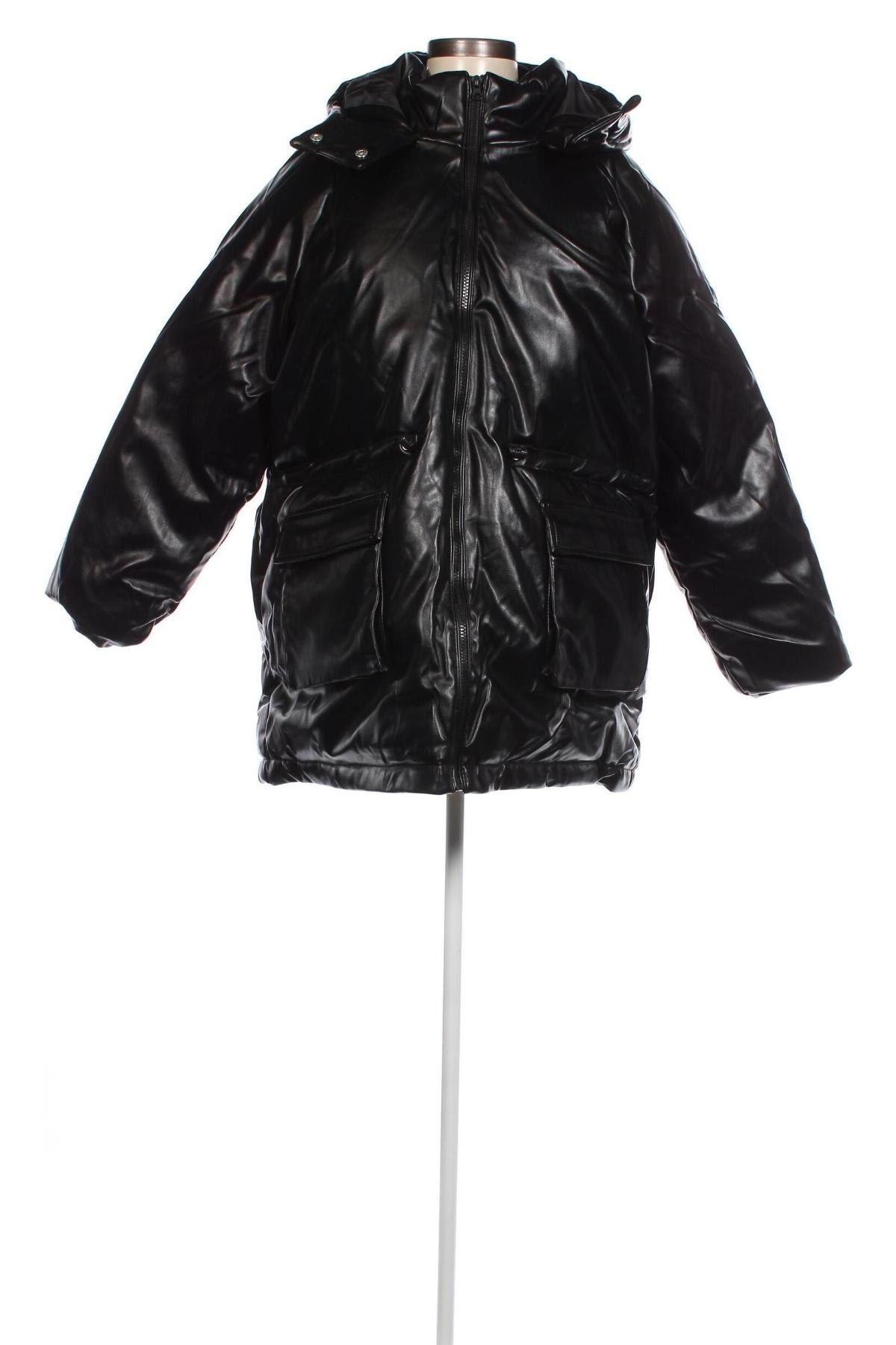 Дамско кожено яке Missguided, Размер XL, Цвят Черен, Цена 34,76 лв.