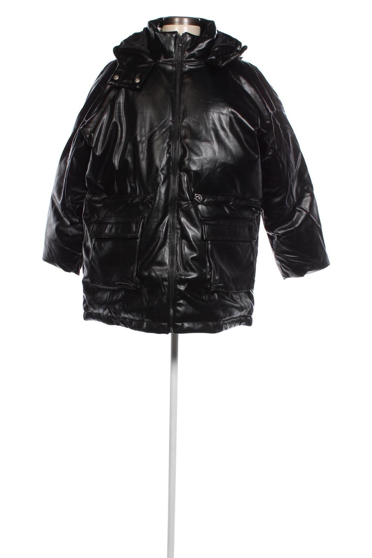 Γυναικείο δερμάτινο μπουφάν Missguided, Μέγεθος L, Χρώμα Μαύρο, Τιμή 18,73 €