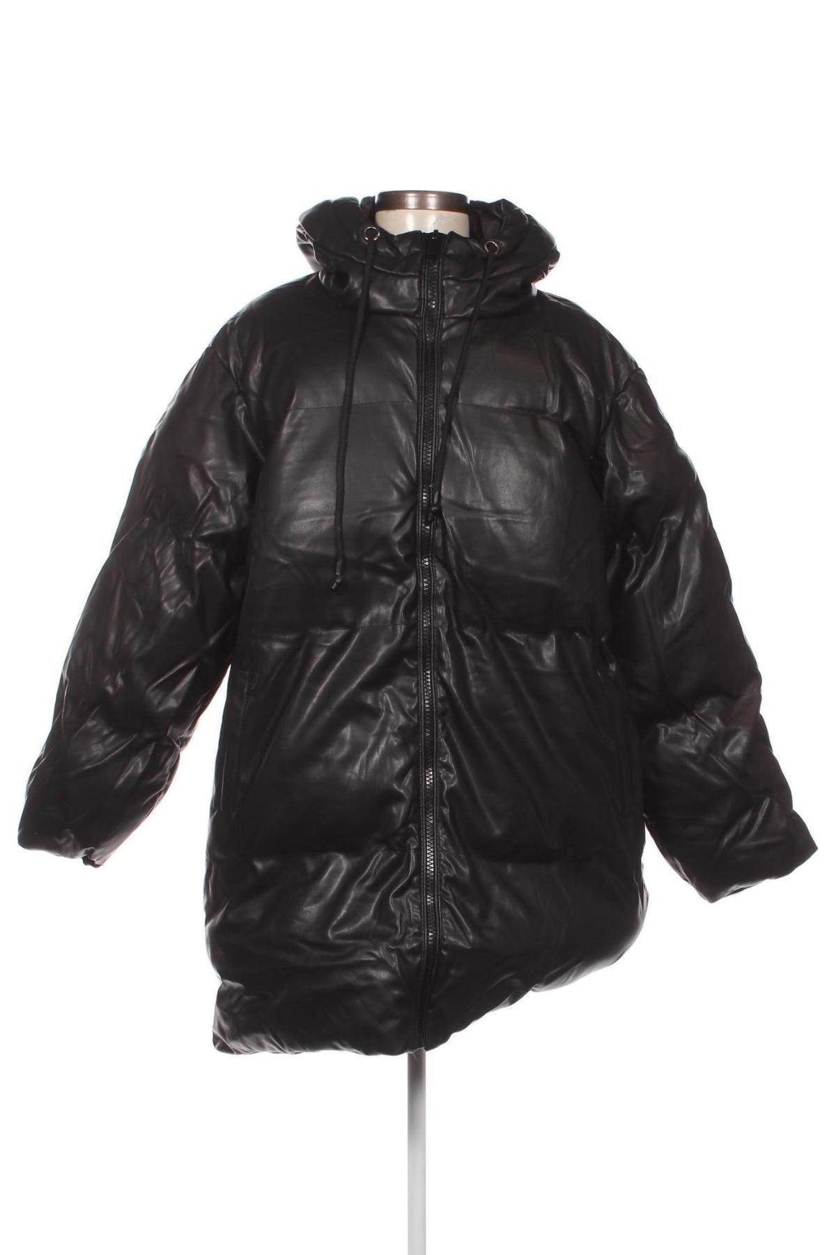 Γυναικείο δερμάτινο μπουφάν Missguided, Μέγεθος L, Χρώμα Μαύρο, Τιμή 15,47 €