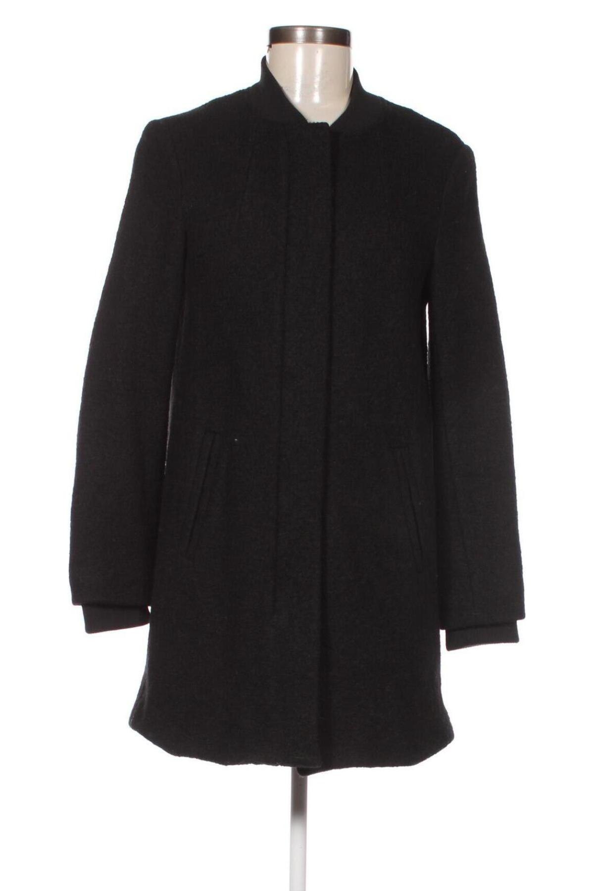 Дамско палто H&M Divided, Размер S, Цвят Черен, Цена 16,05 лв.