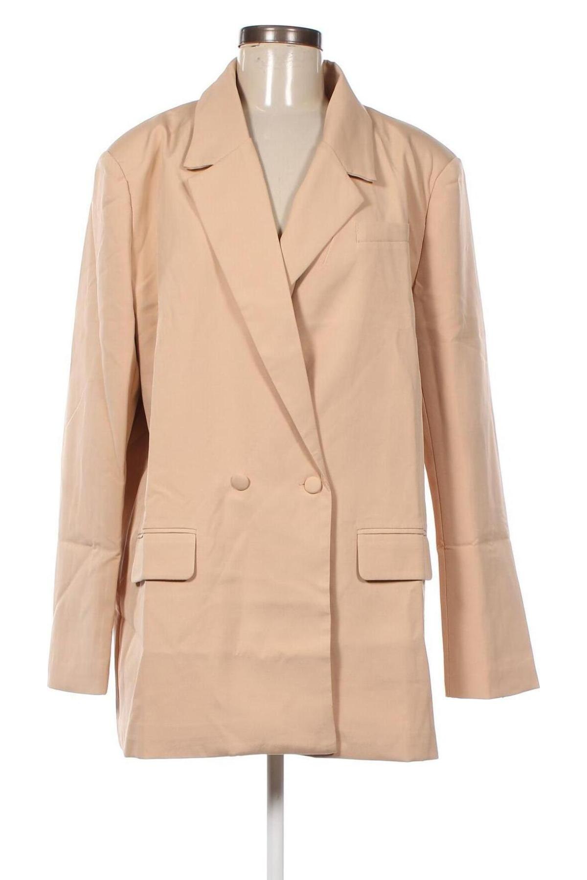 Γυναικείο σακάκι Missguided, Μέγεθος L, Χρώμα  Μπέζ, Τιμή 36,08 €