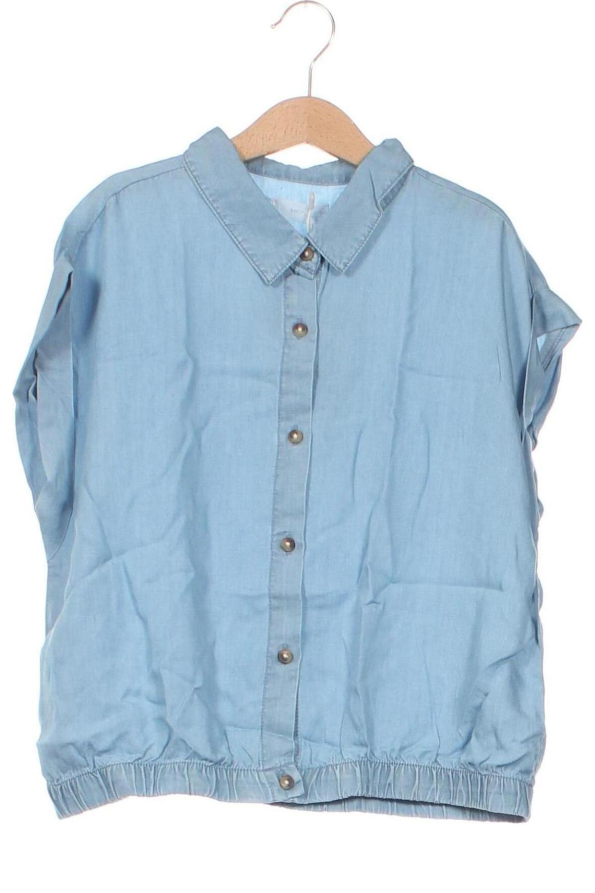 Детска риза Mango, Размер 13-14y/ 164-168 см, Цвят Син, Цена 59,00 лв.