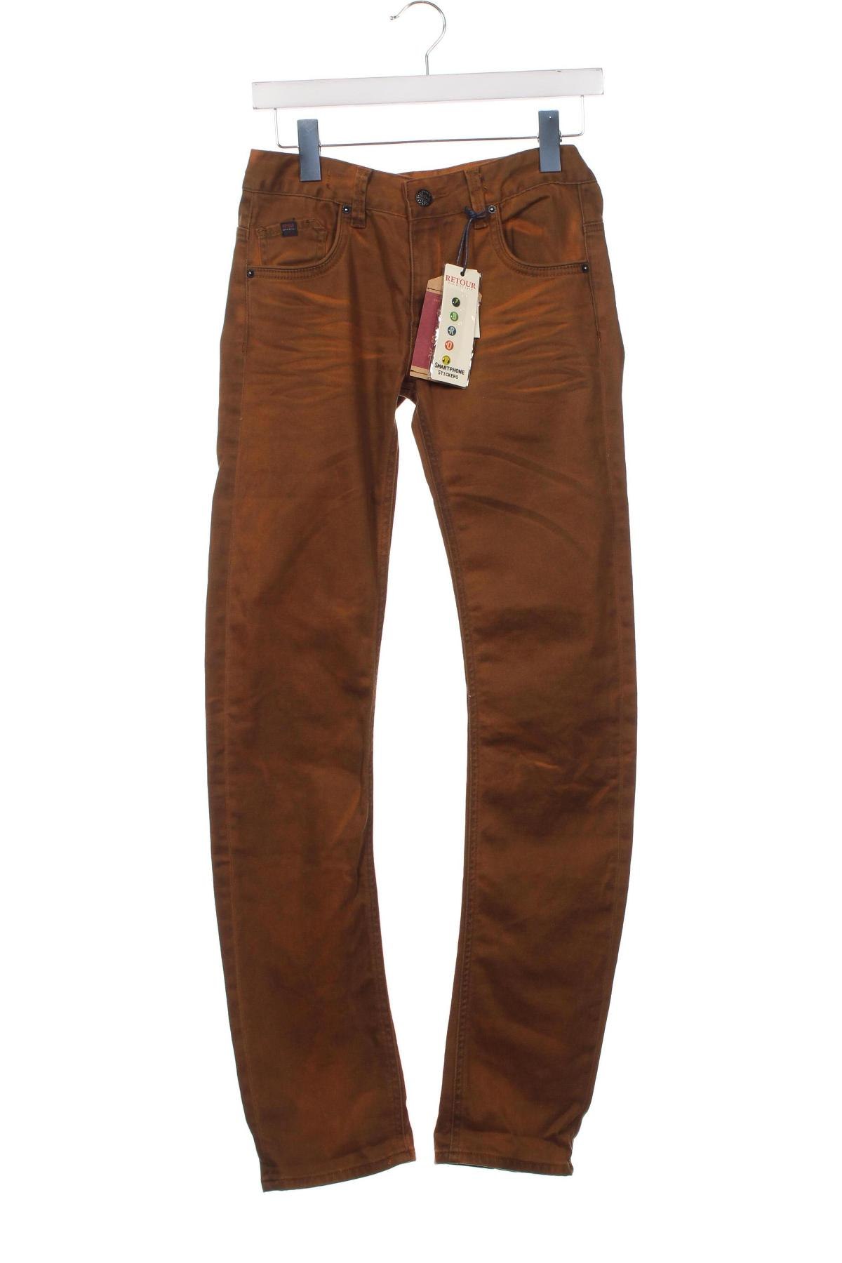 Dziecięce jeansy Retour Jeans, Rozmiar 14-15y/ 168-170 cm, Kolor Brązowy, Cena 51,59 zł