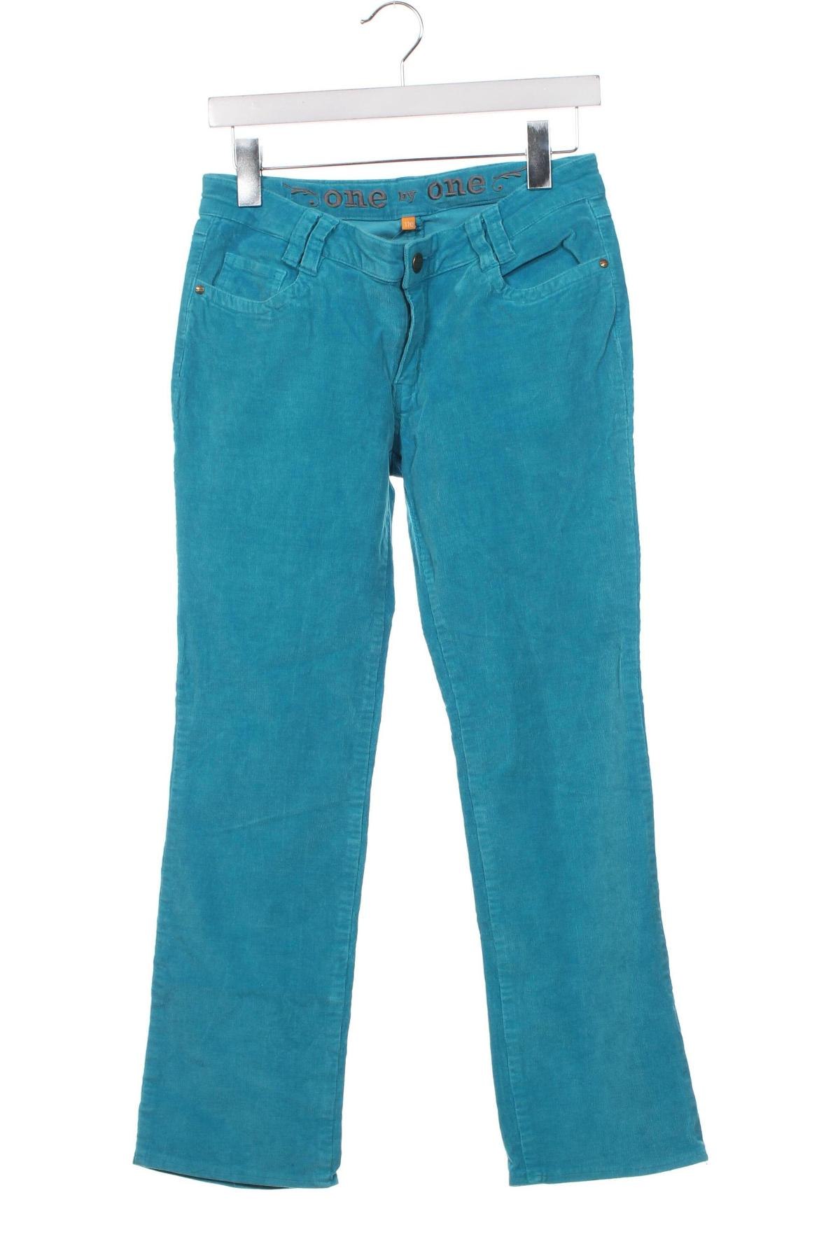 Pantaloni de catifea reiată, pentru copii One By One, Mărime 15-18y/ 170-176 cm, Culoare Albastru, Preț 10,00 Lei