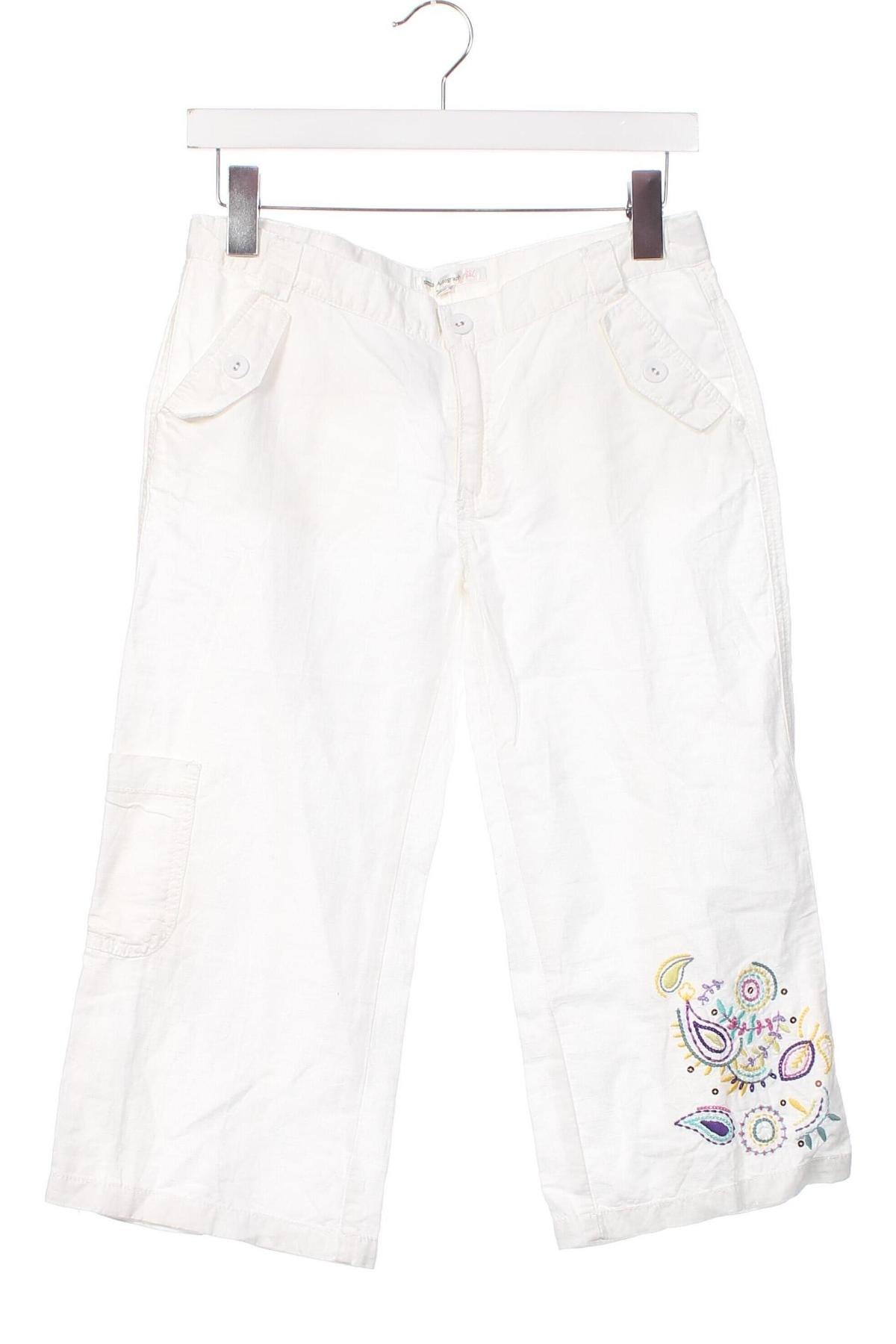 Детски панталон Marks & Spencer Autograph, Размер 12-13y/ 158-164 см, Цвят Бял, Цена 6,60 лв.