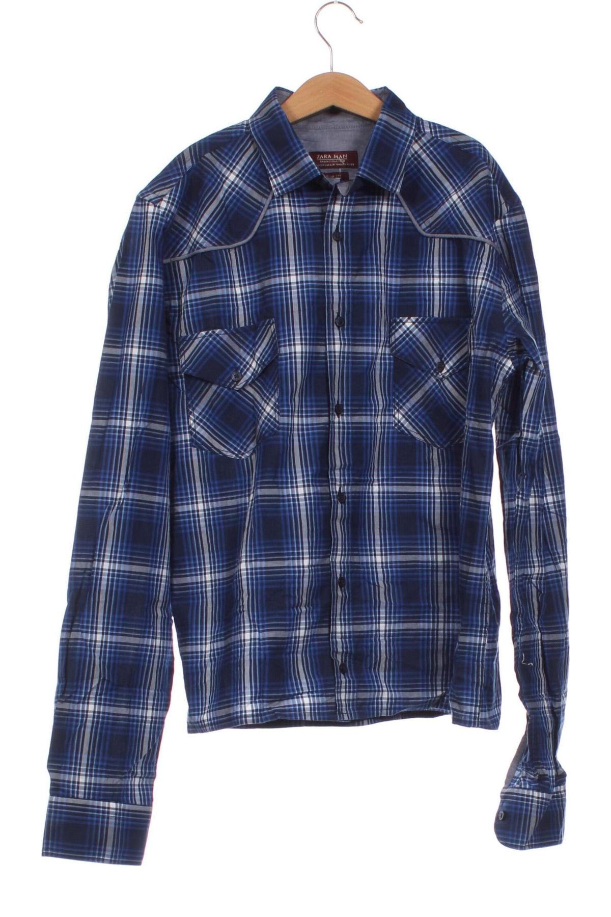 Herrenhemd Zara Man, Größe S, Farbe Blau, Preis 2,17 €