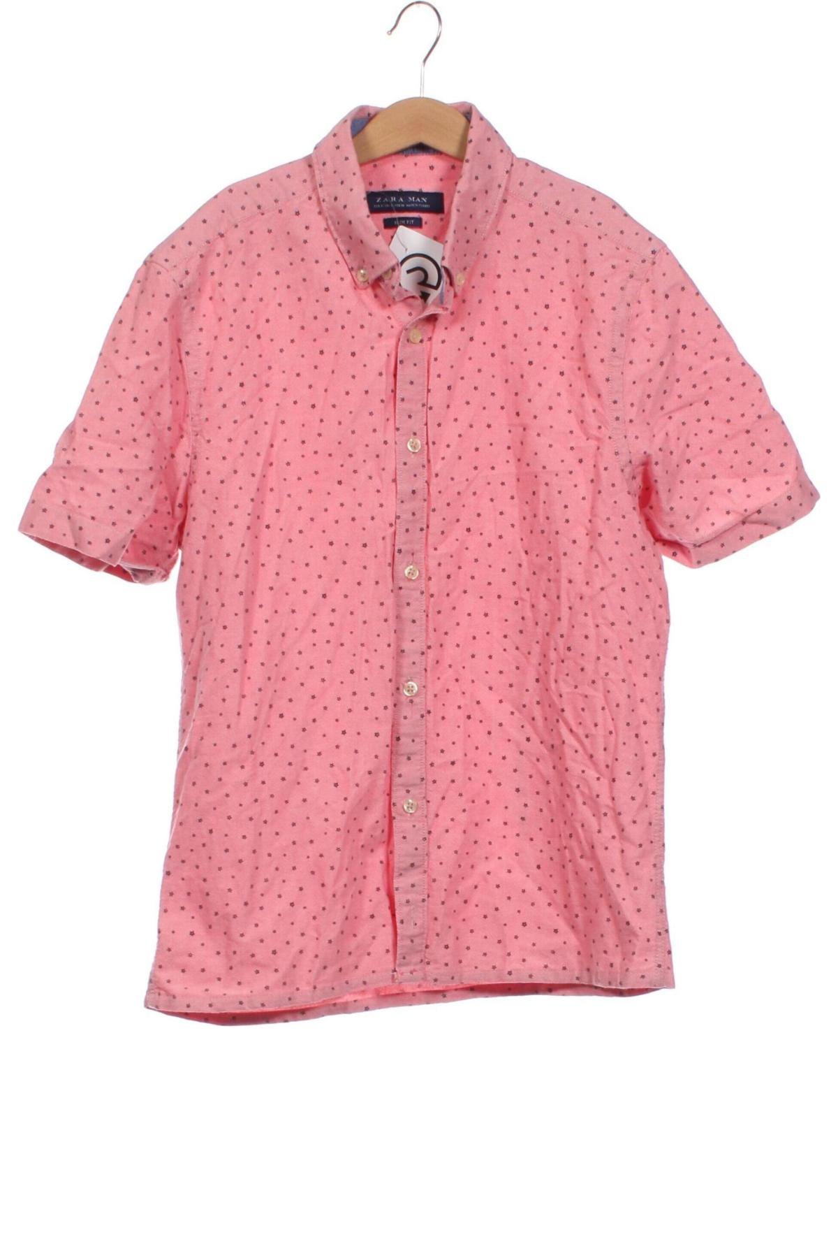 Мъжка риза Zara Man, Размер S, Цвят Розов, Цена 20,00 лв.