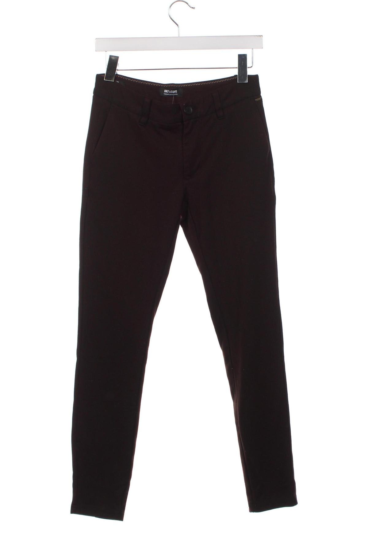 Мъжки панталон Only & Sons, Размер S, Цвят Кафяв, Цена 27,14 лв.