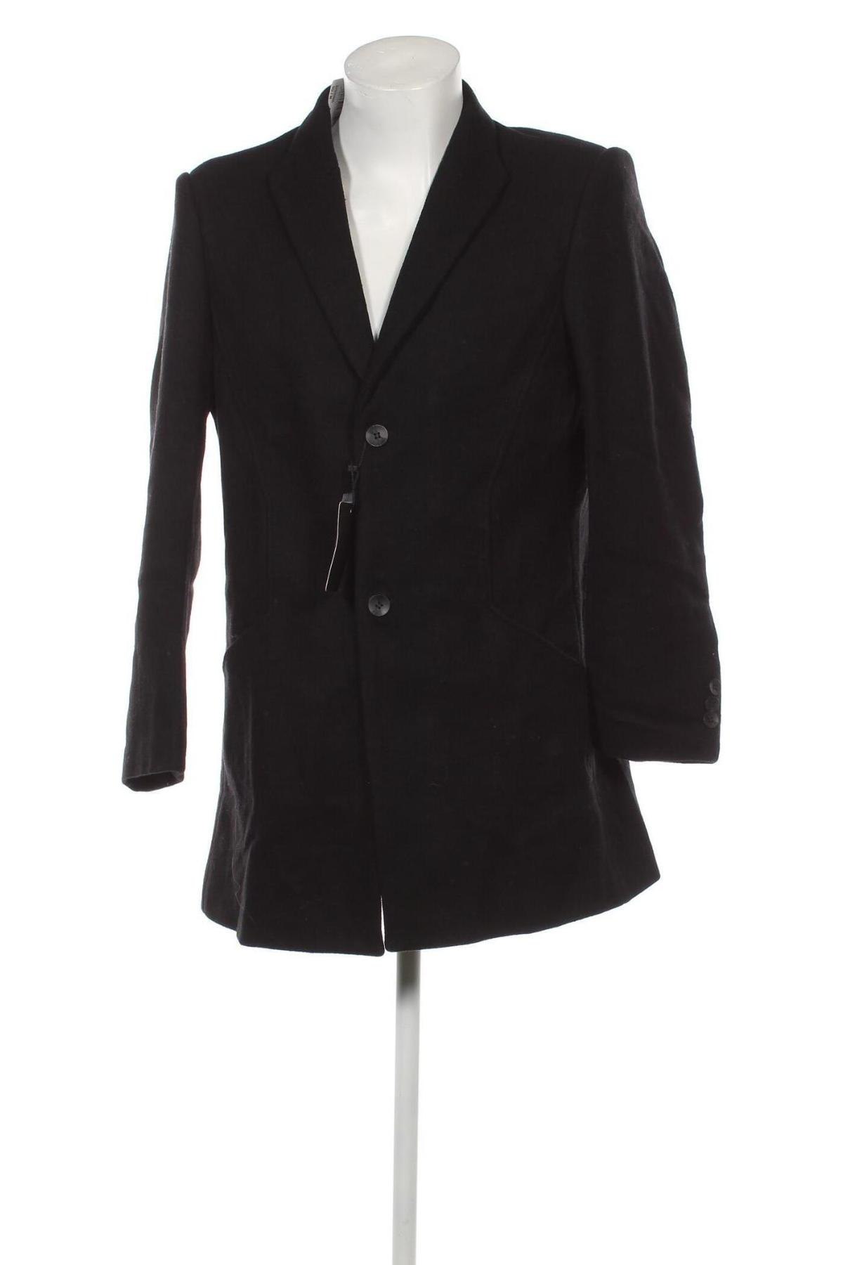 Мъжко палто, Размер L, Цвят Черен, Цена 51,60 лв.