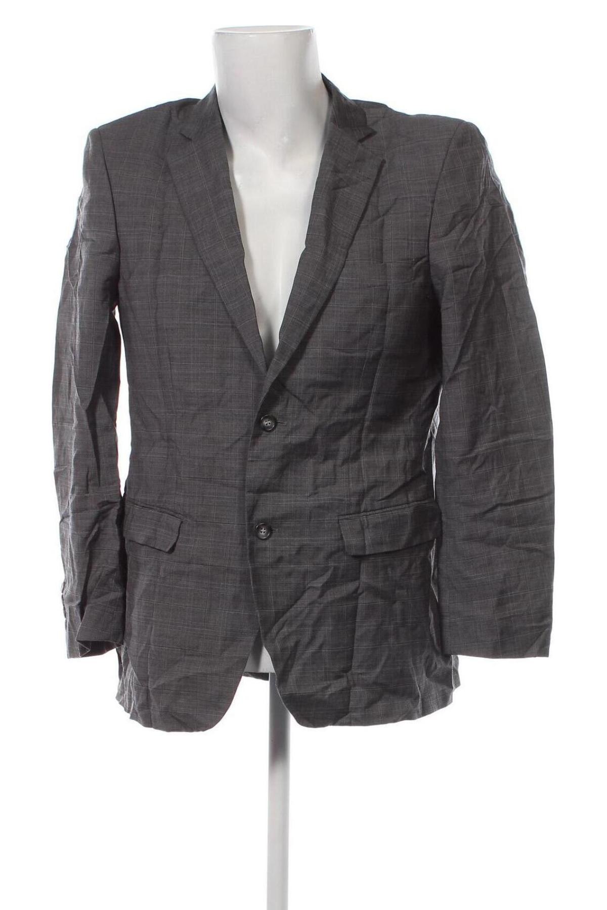 Ανδρικό σακάκι Dressmann, Μέγεθος M, Χρώμα Γκρί, Τιμή 26,60 €