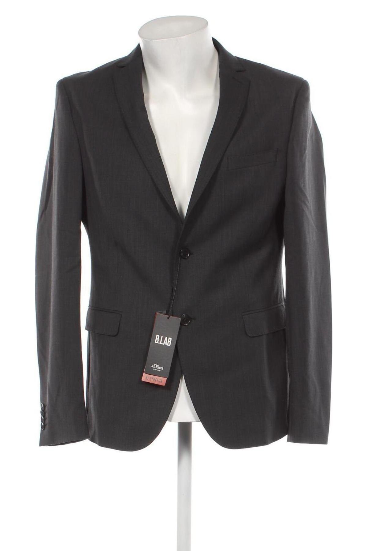 Herren Sakko S.Oliver Black Label, Größe L, Farbe Grau, Preis € 124,23