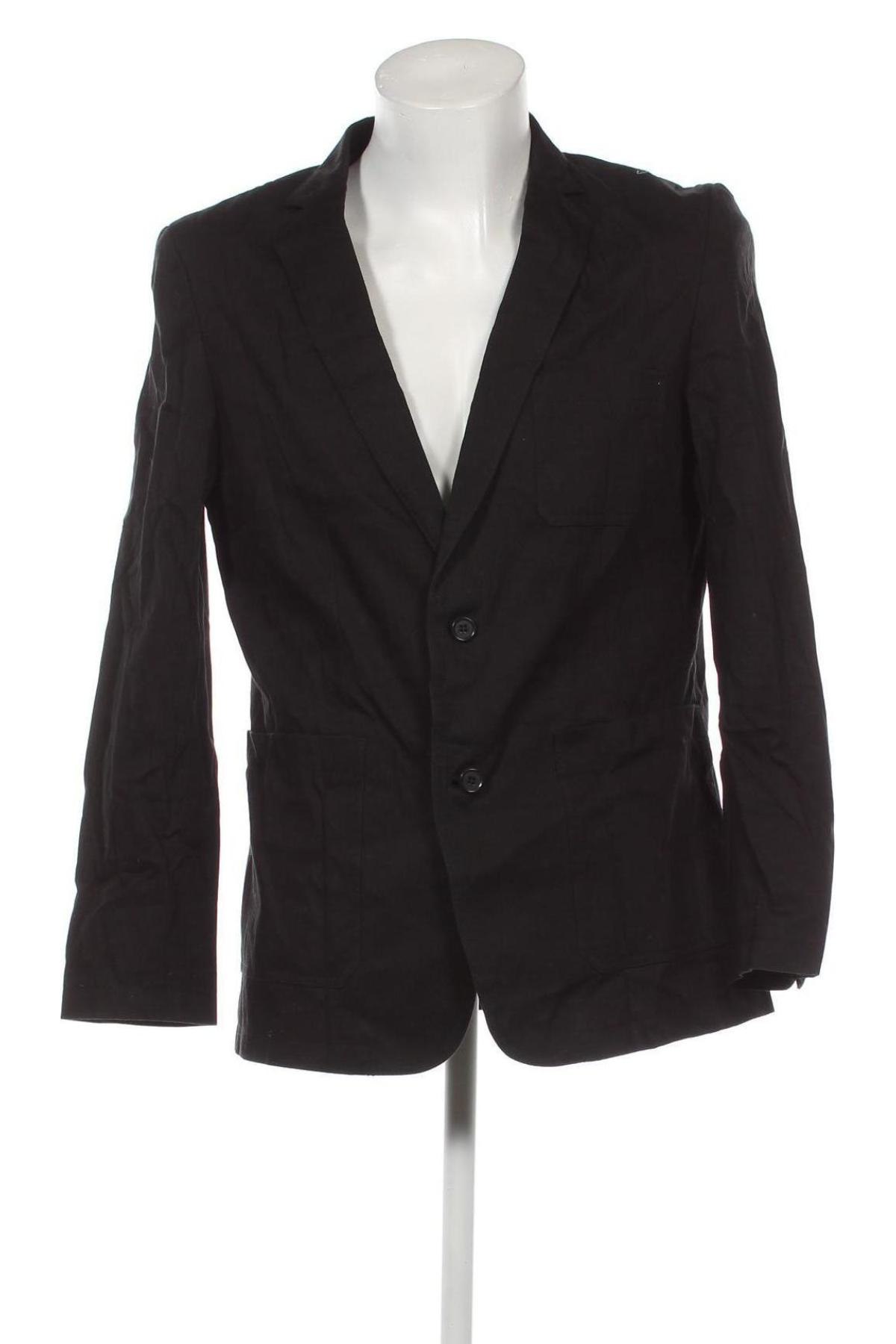 Ανδρικό σακάκι Zara Man, Μέγεθος L, Χρώμα Μαύρο, Τιμή 3,38 €