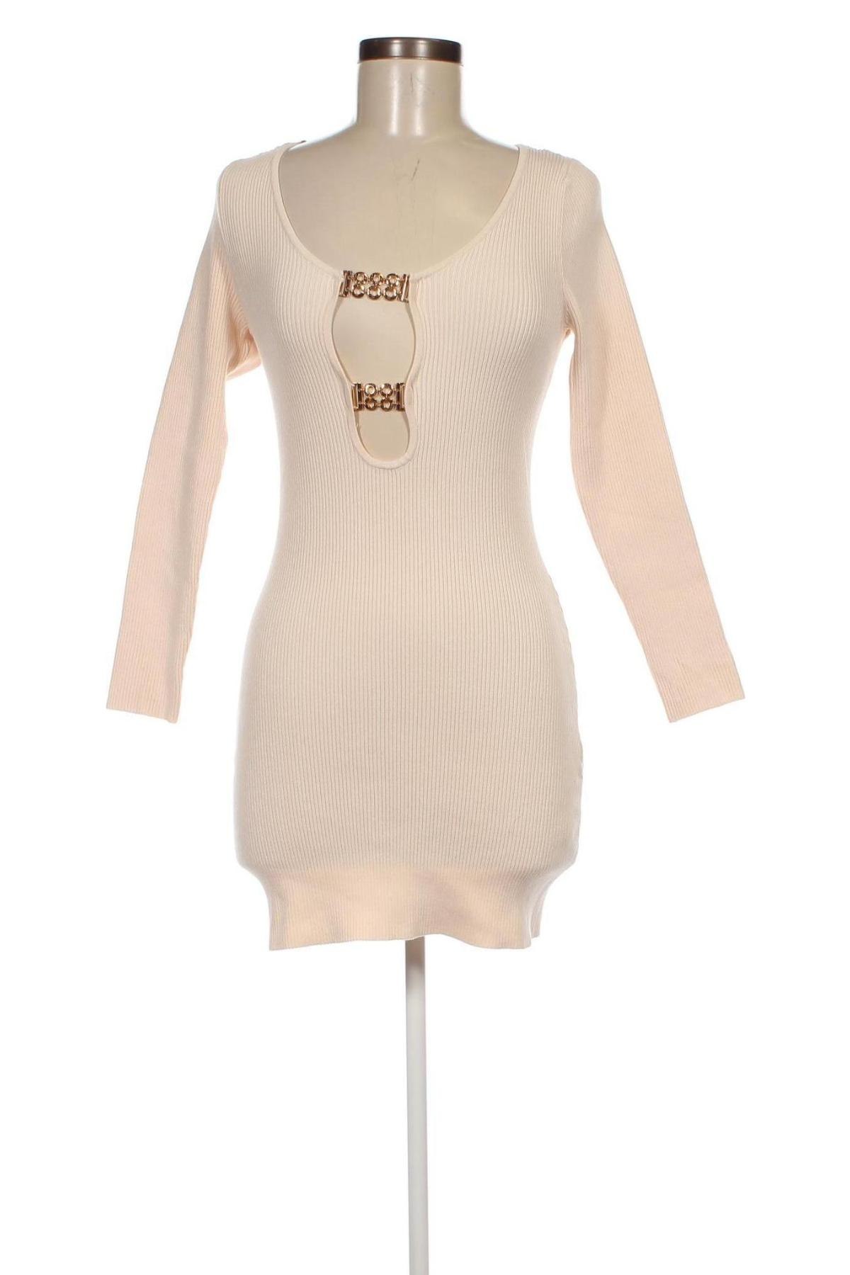 Kleid Bershka, Größe L, Farbe Ecru, Preis 6,88 €