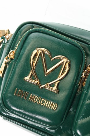 Дамска чанта Love Moschino, Цвят Зелен, Цена 362,00 лв.