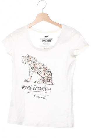 Damen T-Shirt Timeout, Größe XS, Farbe Weiß, Preis 9,00 €